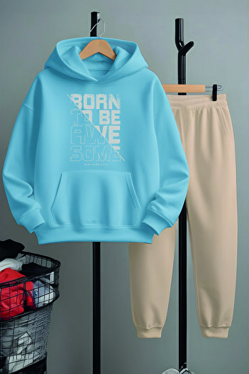 MYADA Custom Design New York Printed Bottom Top Tracksuit Set 22488