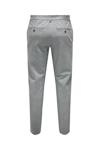 Only & Sons Chino Mark Check lange Hose mit Gürtelschlaufen