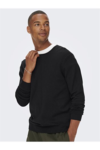 Only & Sons Onswyler Life Reg 14 Ls Crew Knit Noos 22020088 Black