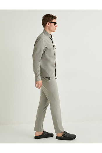 Koton Chino Fabric Trousers - Buttoned and Pocket Detail