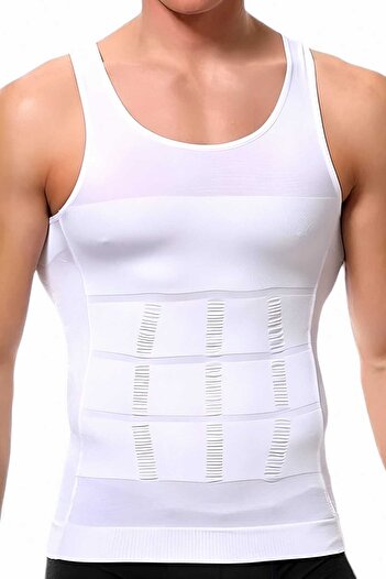 Uniquetrenders Ανδρικό Body Shaper Chest and Belly Tightening Συσφιγκτικό αναπνεύσιμο κορσέ 3 τεμαχίων