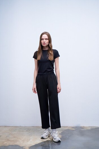 QANU Maria Pipe Leg Trousers Black