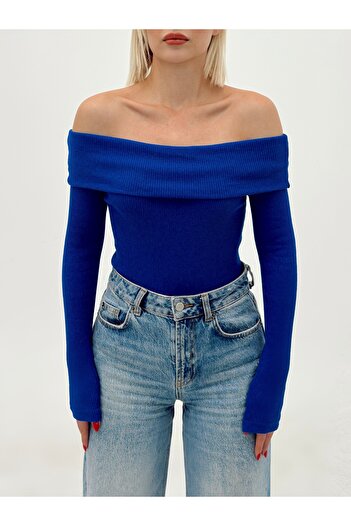 AFROGİYİM Women's Solid Color Madonna Collar Blouse