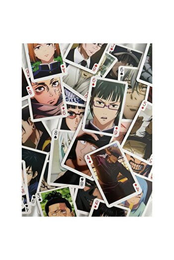 FG KONNİCHİWA Jujutsu Kaisen 52 Deck Playing Cards - High Print Quality Collection Product