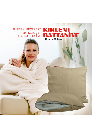 XPERMATE Beige Tv Blanket Pillow - Welsoft Throw Pillow, Airplane Travel Pillow, 145X205