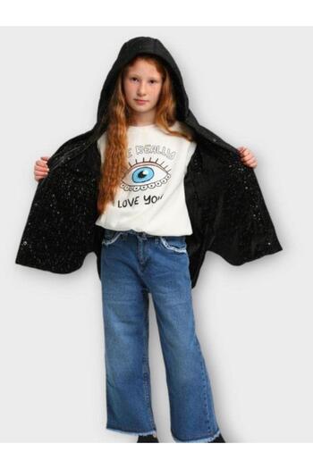 Escabel Girl's Winter Hooded Eye Really Eye Printed Sweatshirt