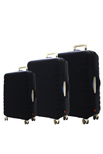 MY SARACİYE My Wardrobe Luggage Cover, Suitcase Cover Large, Medium, Cabin Size Cover Set, Black