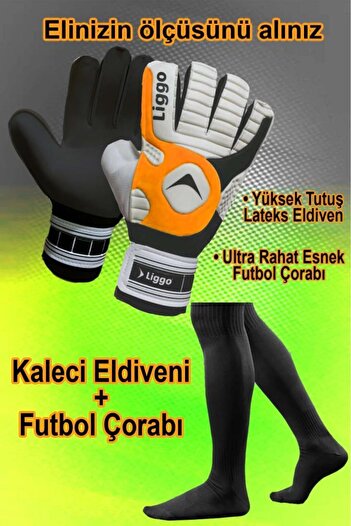 Liggo Reflex Adult Children's Goalie Gloves Goalkeeper Socks Set