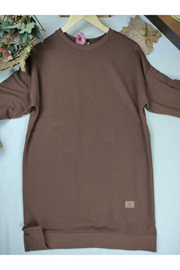 ALMİNA Two Yarn Cotton Combed Tesetures Tunic Sweatshirt