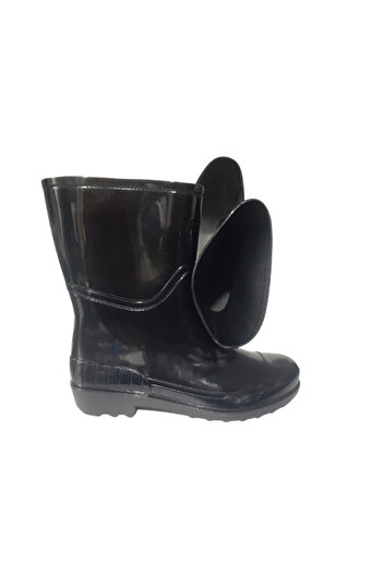 Emek Women's Black Short Garden Rain Boots Emek036-97