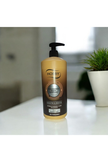 Hobby 1 L Strengthening Care Shampoo - Keratin and Biotin, Salt Free