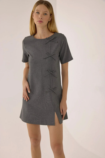 Hiccup Bow Detailed Mini Dress