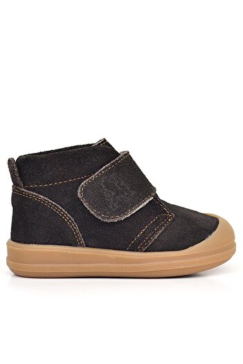 Rakerplus Yoohoo Genuine Leather Brown Velcro Unisex Baby Boots