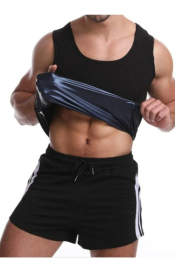 miresa Unisex Thermal Sauna Athlete - Μαύρος κορσές που σας βοηθά να αδυνατίσετε την καύση λίπους