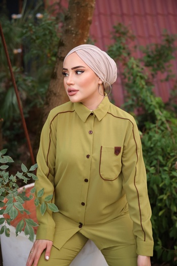 MİMİ Luxury Wear Women's Double Suit Hijab Shirt Pants Set