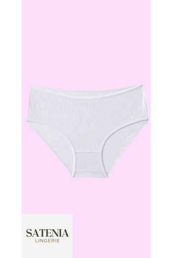 SATENIA LINGERIE Βαμβακερά εσώρουχα με ραβδώσεις μεγάλου μεγέθους - Συσκευασία 4 (XL-2XL - 3XL)