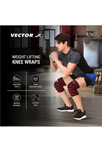 Vector X WLB-10 Heavy Knee Wrap, One Size
