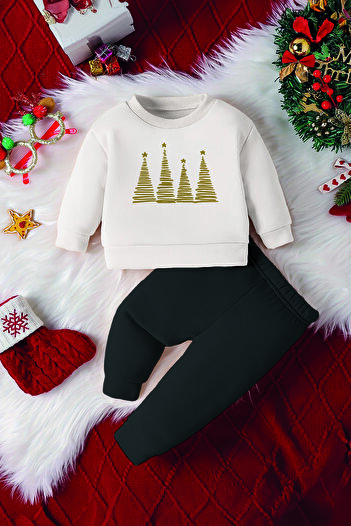 ADABEBEK New Year Concept Starry Tree Printed 2-Piece Baby Set 23186