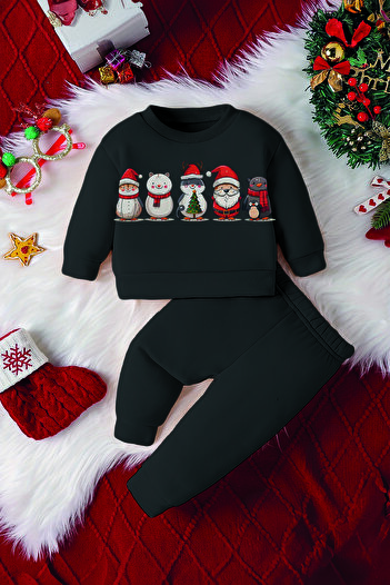 ADABEBEK New Season New Year Friends Printed Baby Set 23077