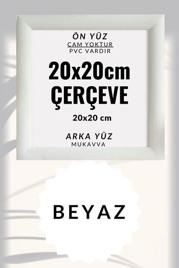 CreaWitch 20X20 cm Square Photo Frame - Black White Coffee Gold Pvc Wall Hanging