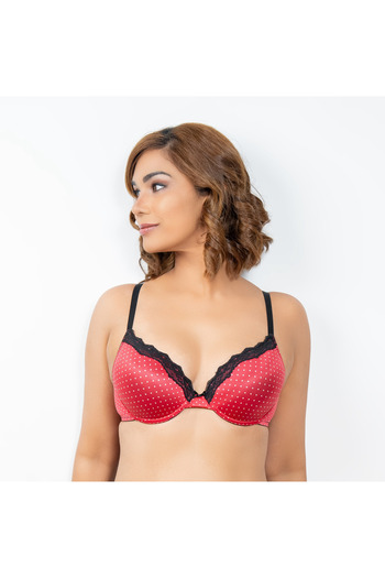 Aadaraya Lace Detail A-frame Bra with Hook and Eye Closure