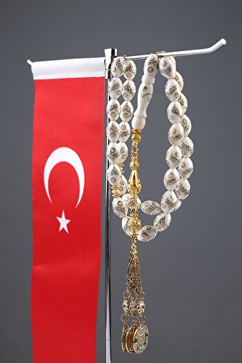 Black Sea Port CAMEL BONE WRAPS BRONZE MINE EMBROIDERED SPECIAL DESIGN Rosary
