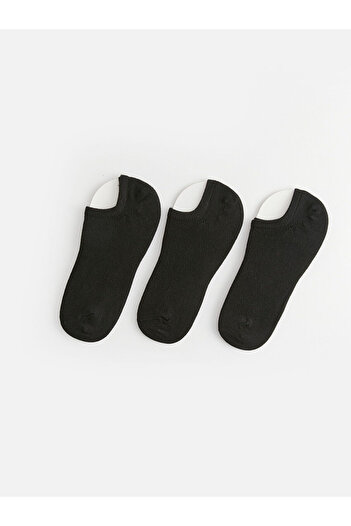 LC Waikiki Lcw Women's Plain Booties Socks 3 Pack