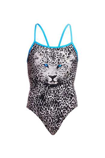 FUNKİTA Γυναικείο μαγιό προπόνησης Funkita SS White Walker, με λεπτές τιράντες