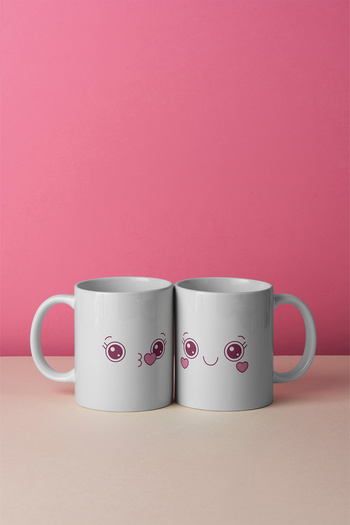 feinas Porcelain Mug Cup - Set of 2 Lover Mug