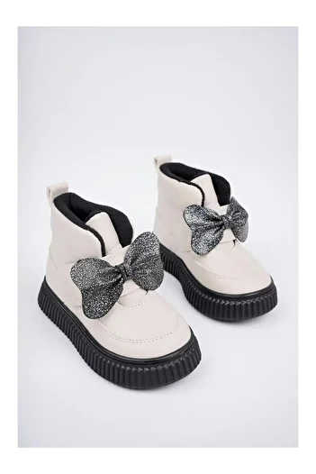 Papuçcity Arzen 03043 Baby Girl's Bow Thermal Boots