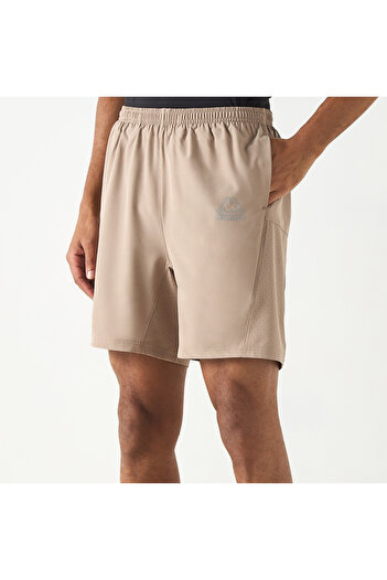 Kappa Logo Print Shorts with Pockets and Elasticated Waistband