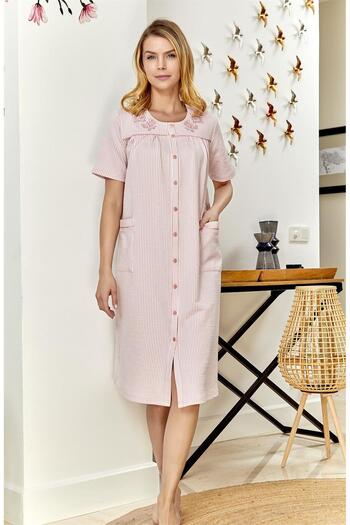 Cossy By Aqua 23646 Women's Short Sleeve Nightgown-Pink