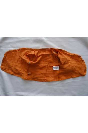 runbaby Double Layer Muslin Fabric Double Breasted Collar Baby Kimono