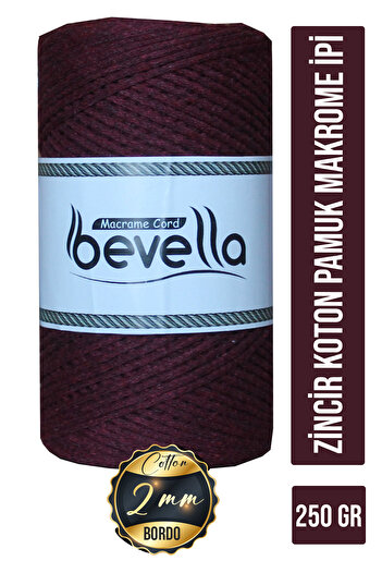 Bevella Macrame Cord 2mm Macrame Cotton Thread - 250Gr Supla Runner Bag