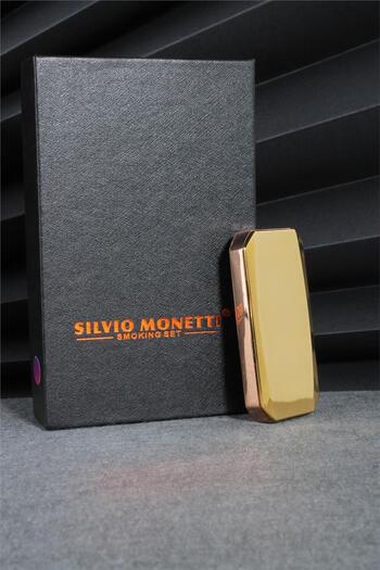 Silvio Monetti Altın Renk Tabut Kaydırmalı Şarjlı Çakmak 24csm22104r04