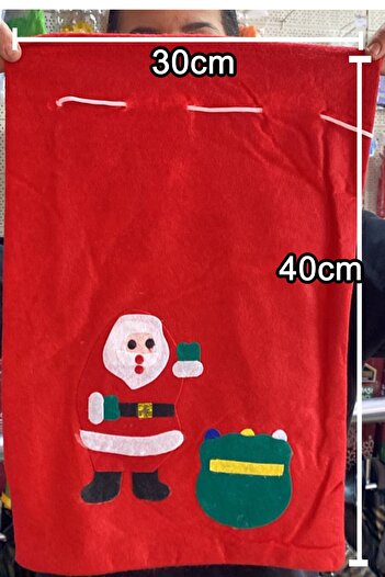 Parti dolabı 1 Piece Christmas Gift Giving Christmas Sack Decorative Assortment Sack Ornament 30X40Cm