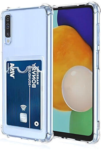 Fibaks Case for Samsung Galaxy A50/A30S Shock Absorbing Cover with Camera Protection and Corner Protection Card Holder Wallet