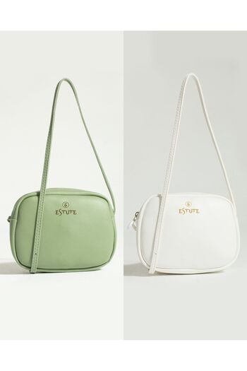 ESTUTE Women's 2 Pack Bag Crossbody Zippered Summer Hand and Shoulder Bag