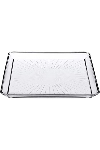 STOREMAX Goldwhirl Madlen Serving Plate 68683 Madlen Crystal Glass 24X24 Trendflash 467437
