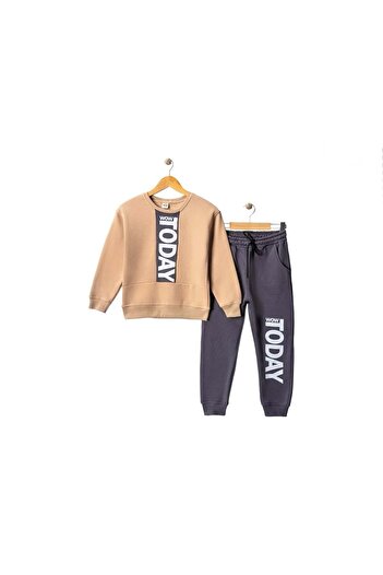 Mnk Baby&Kids Φούτερ για αγόρια MNK με 3 κλωστές με φλις στο εσωτερικό 416193   ΚΑΦΕ