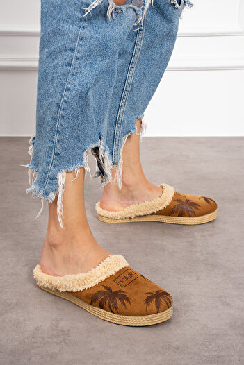 STOCON Palmi̇ye Women's House Slippers Winter Slippers Dowry Bundle Guest Slippers