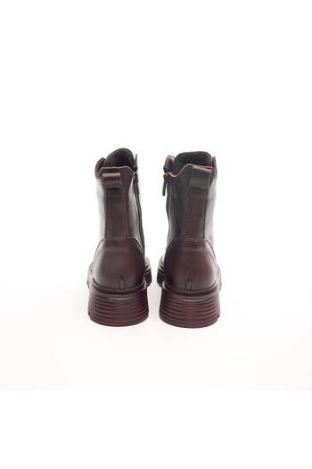 derinet Hakiki Deri Fermuarlı Kadın Bot