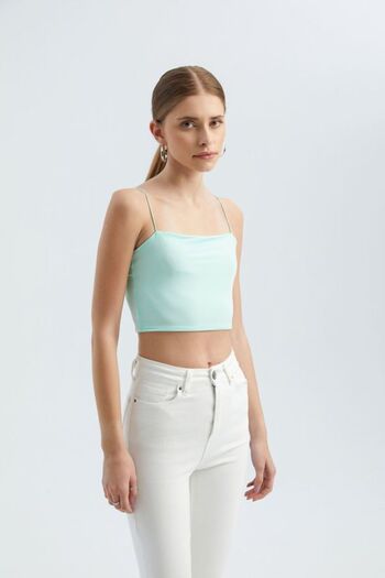 Hiccup Short Sleeve Pocket Detailed Crop Shirt