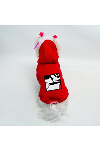 Buddy Store Mickey Printed Red Cat & Dog Sweat Dress