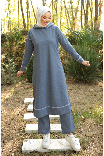 sefamerve 3082-05 Indigo Double Tracksuit Set