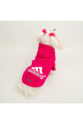 Buddy Store Adidog Printed Pink Cat and Dog Outfit Dress - Sweat