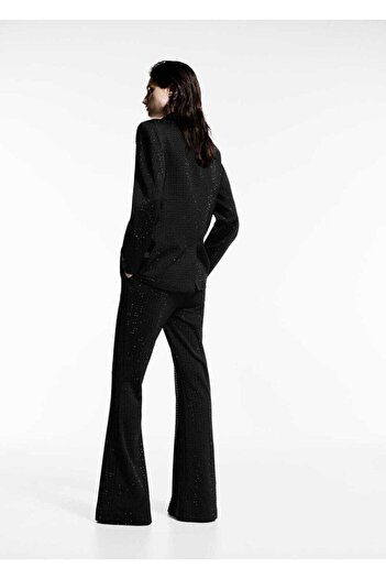 MANGO Woman Strass Taşlı Kloş Pantolon