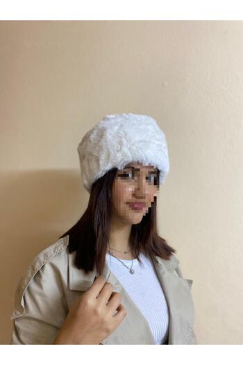 sema aksesuar New Trend Furry Plush Heart Hat - Gift - Winter Faux Fur Russian Heart Plush Hat