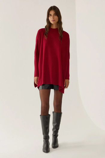 Hiccup Loose Cut Long Knitwear Sweater