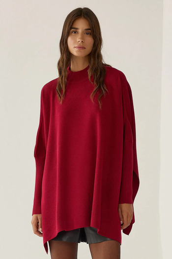 Hiccup Loose Cut Long Knitwear Sweater